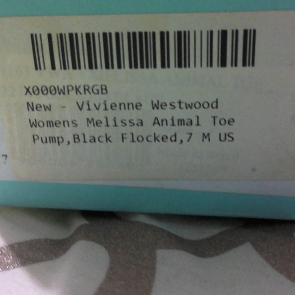 VIVIENNE WESTWOOD + Melissa Anglomania Animal Toe Flocked Black Heels; Size 7 US - Picture 5 of 6